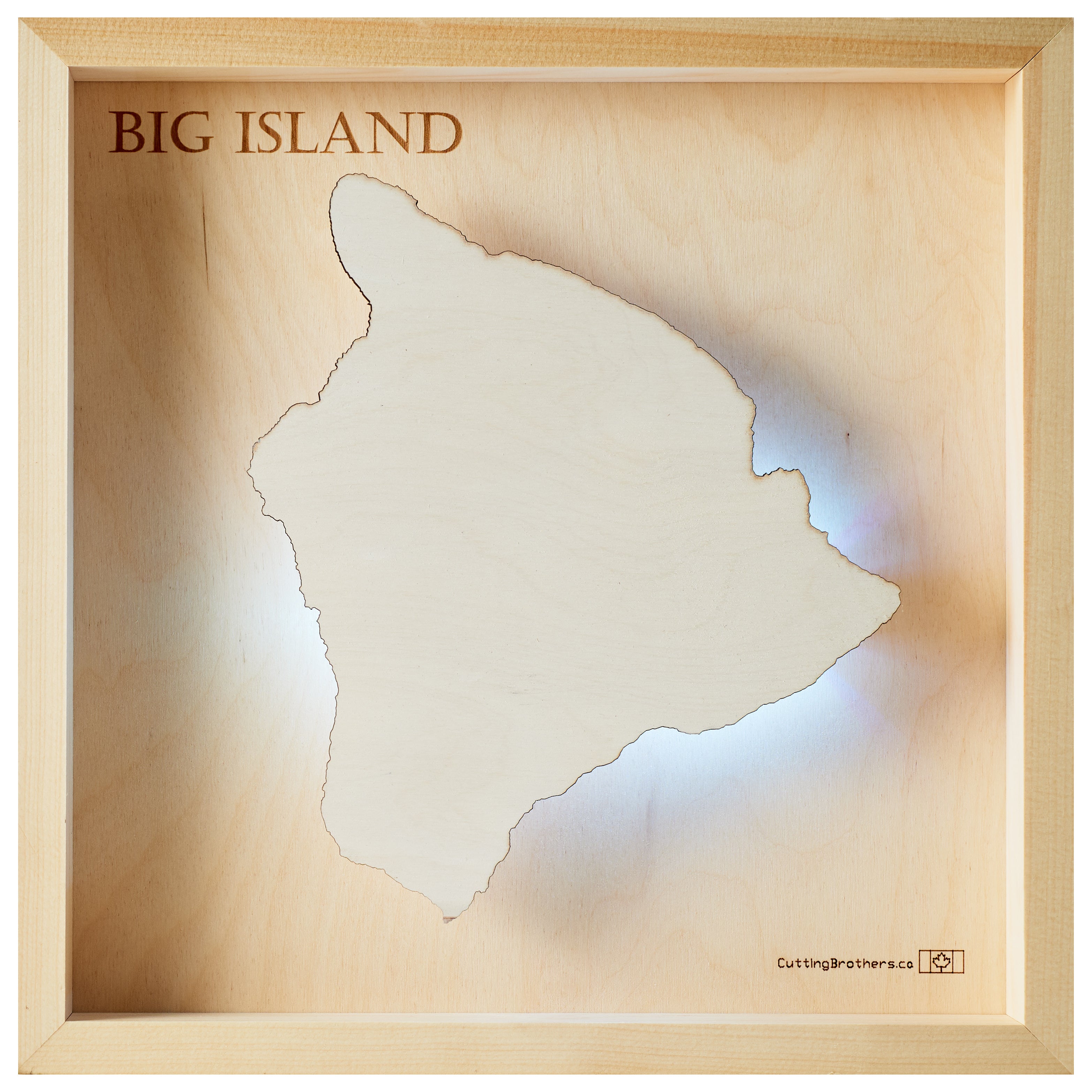 BIG ISLAND -  3D Holz INSEL LICHT KARTE (LED) - ab Ende November 2025 lieferbar