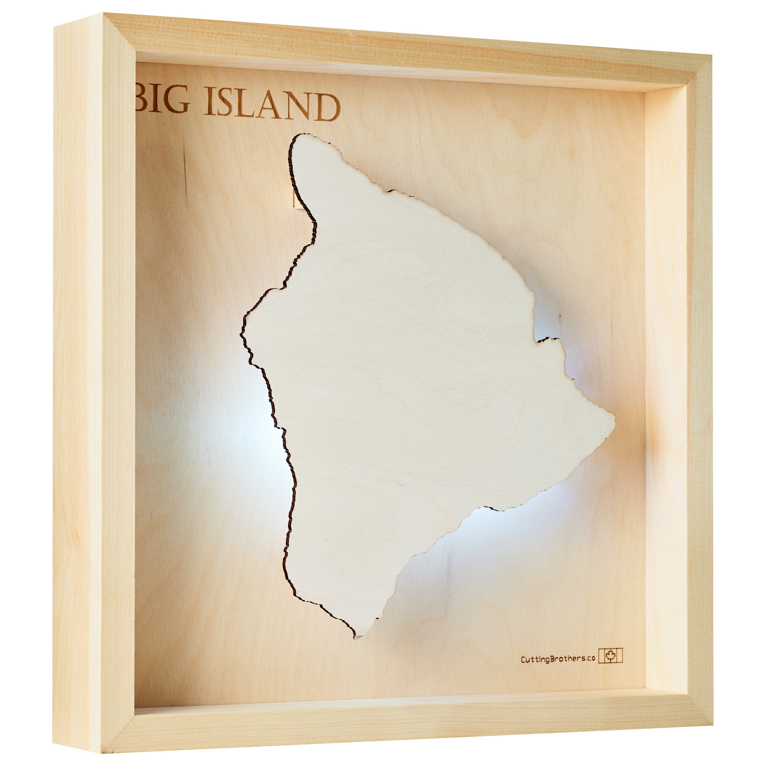 BIG ISLAND -  3D Holz INSEL LICHT KARTE (LED) - ab Ende November 2025 lieferbar