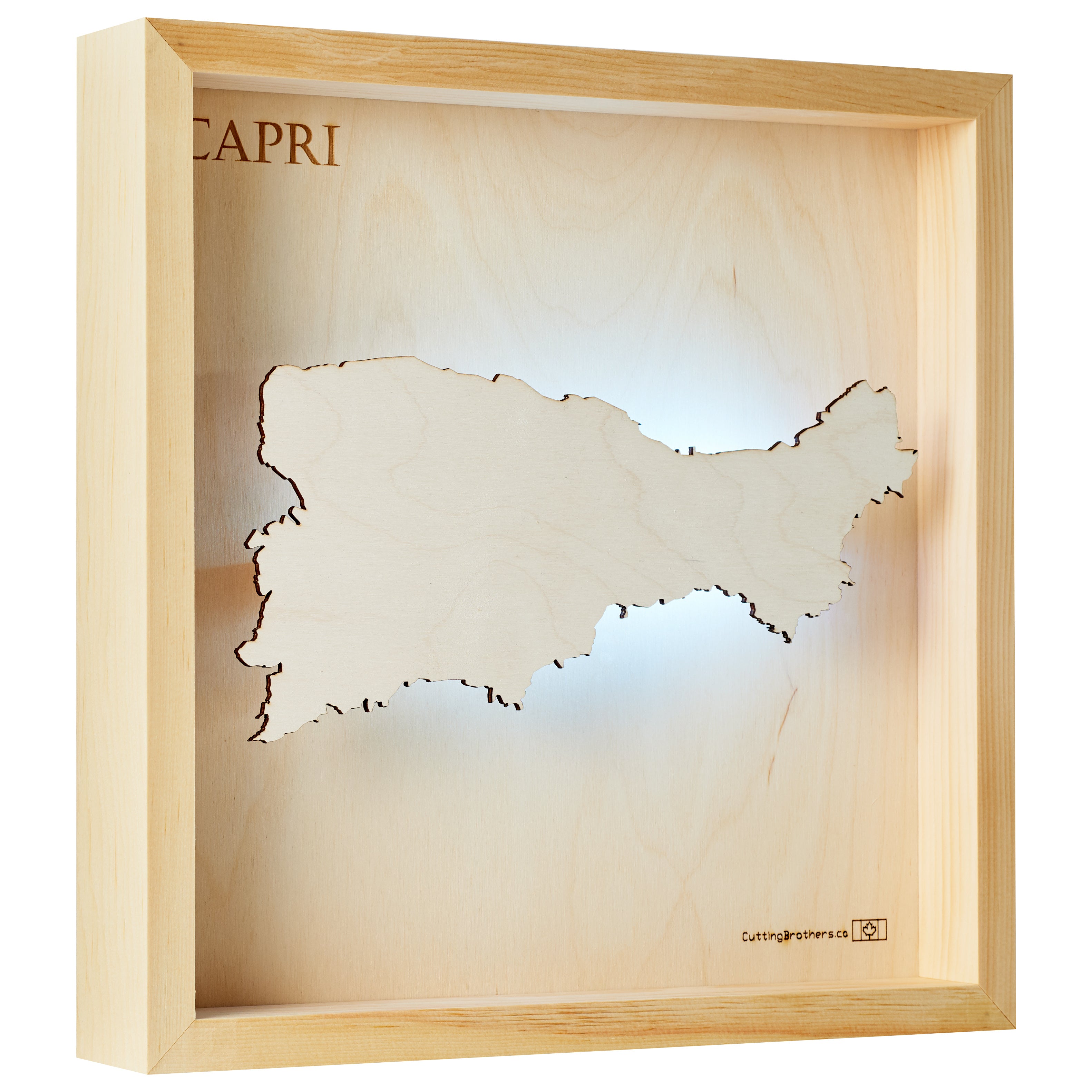 CAPRI -  3D Holz INSEL LICHT KARTE (LED) -  ab Ende November 2025 lieferbar