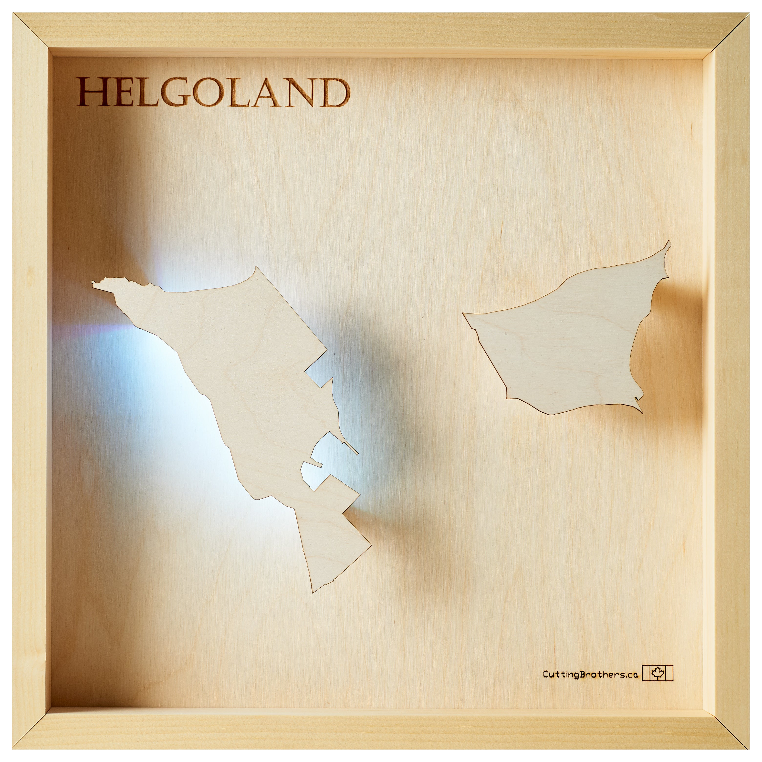 HELGOLAND - LED Holz LICHT KARTE