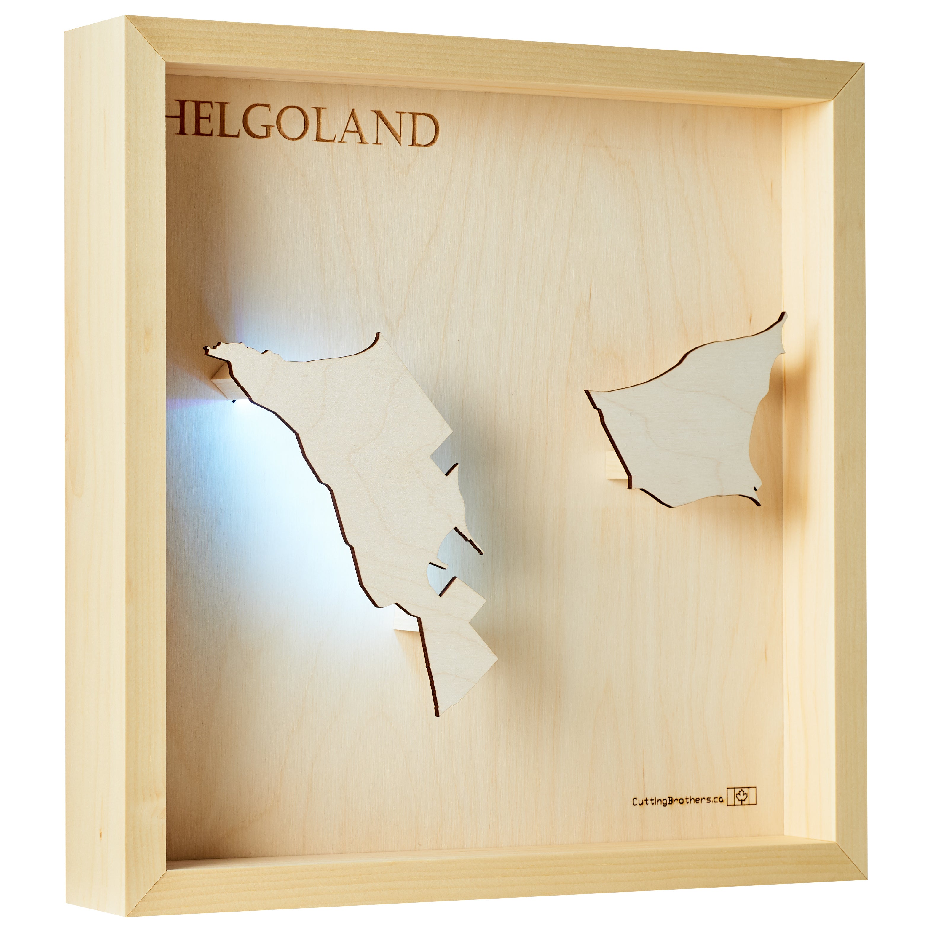 HELGOLAND - LED Holz LICHT KARTE