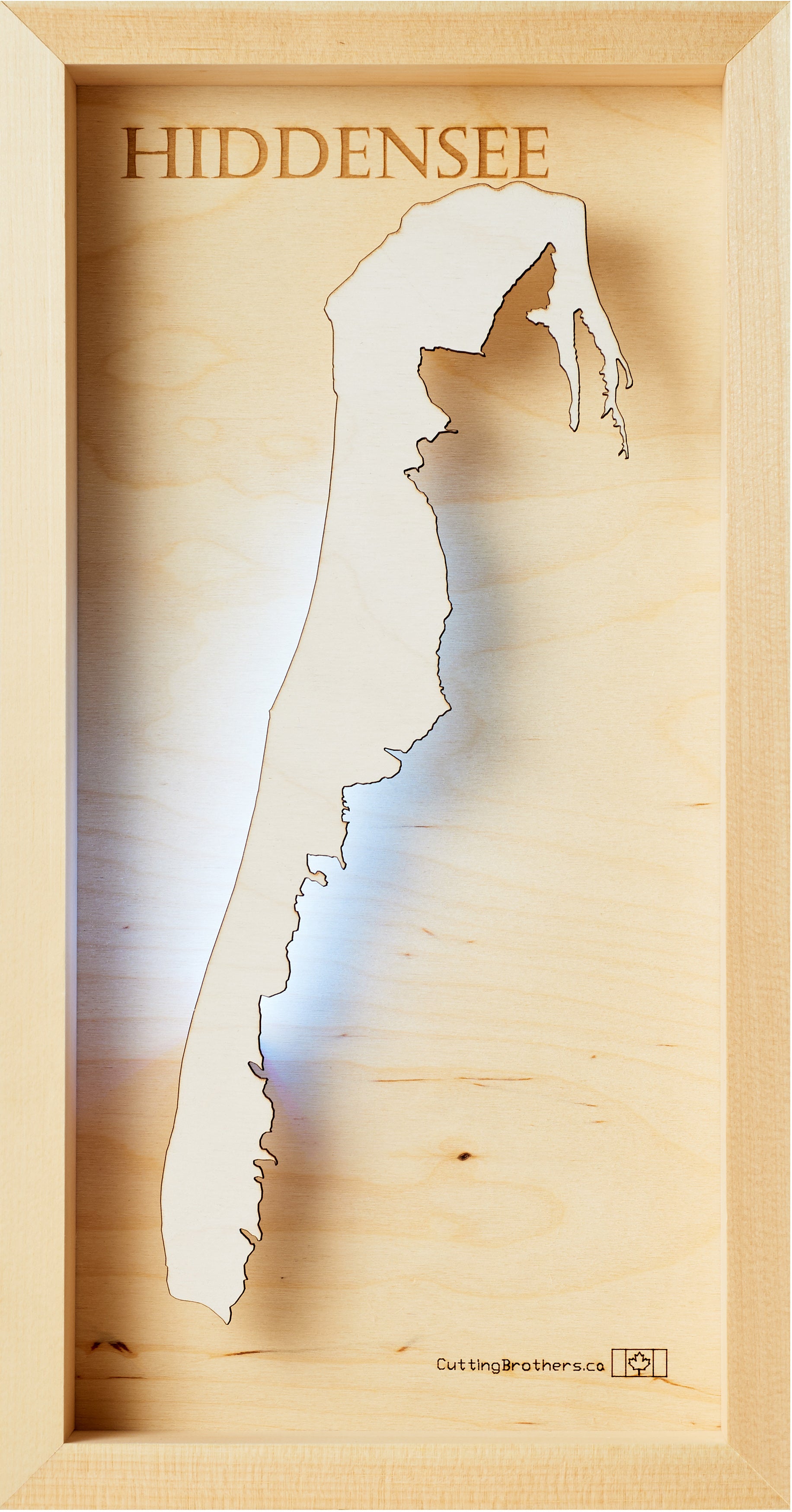 HIDDENSEE -  3D Holz INSEL LICHT KARTE (LED)
