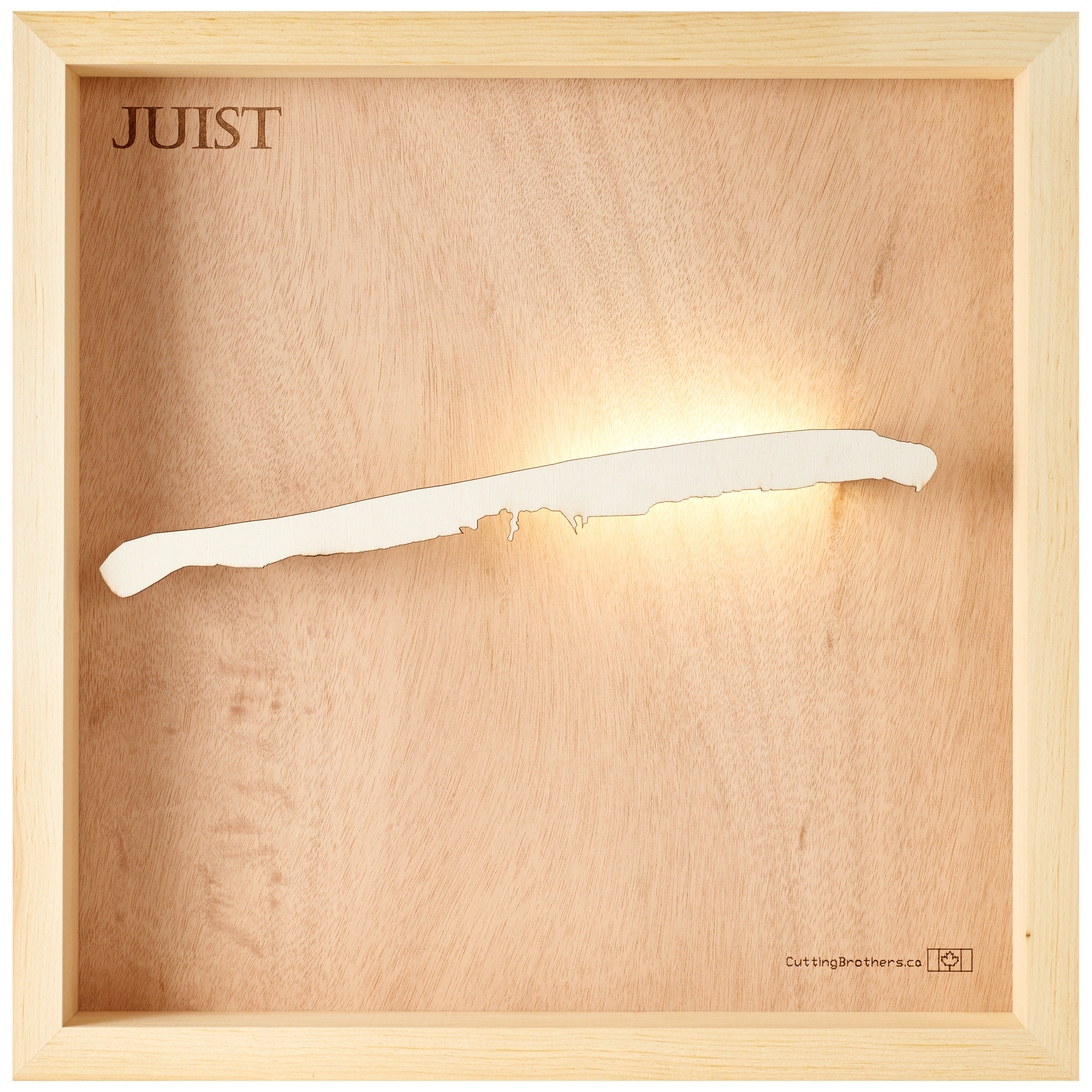 JUIST 3D Holz INSEL LICHT KARTE (LED)