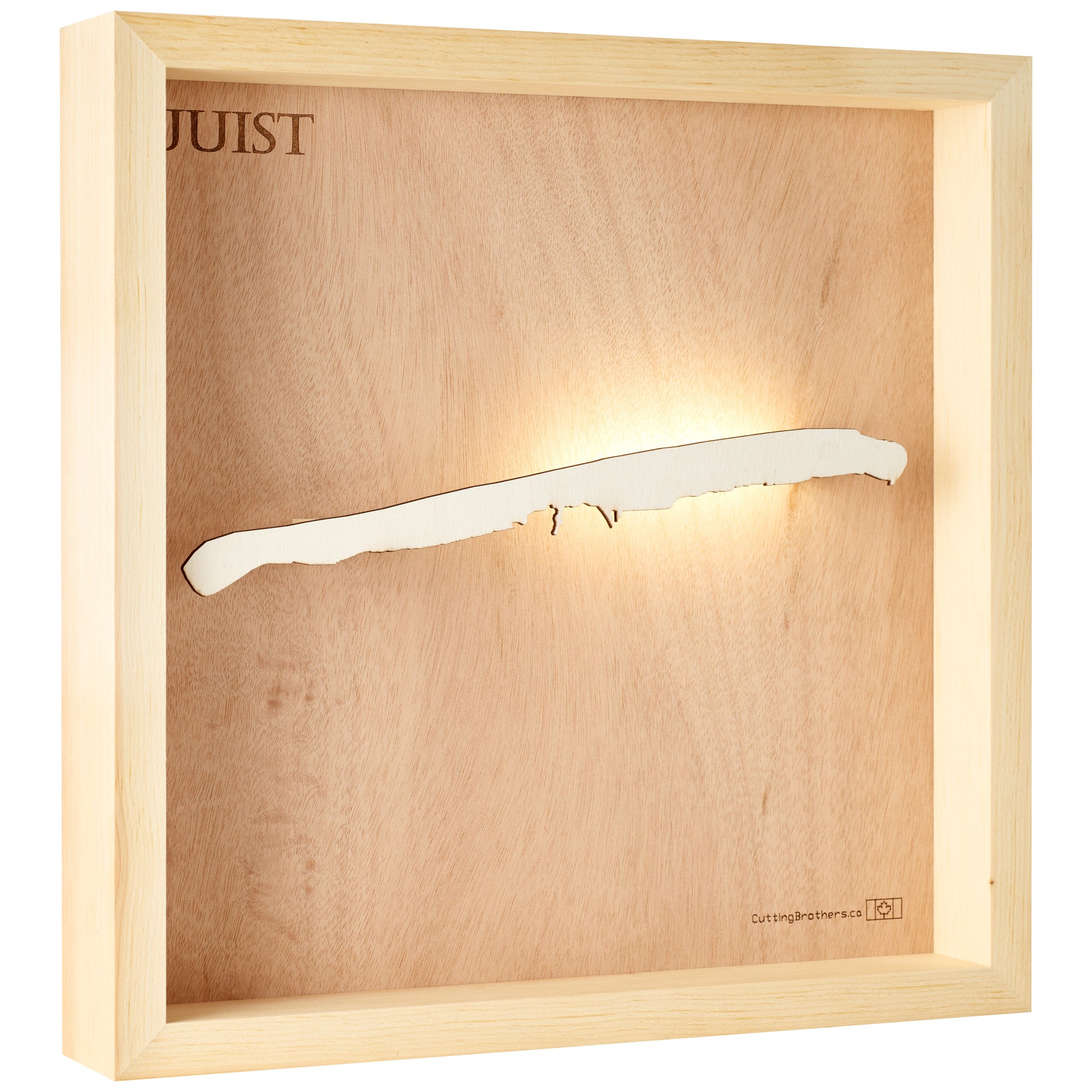 JUIST 3D Holz INSEL LICHT KARTE (LED)
