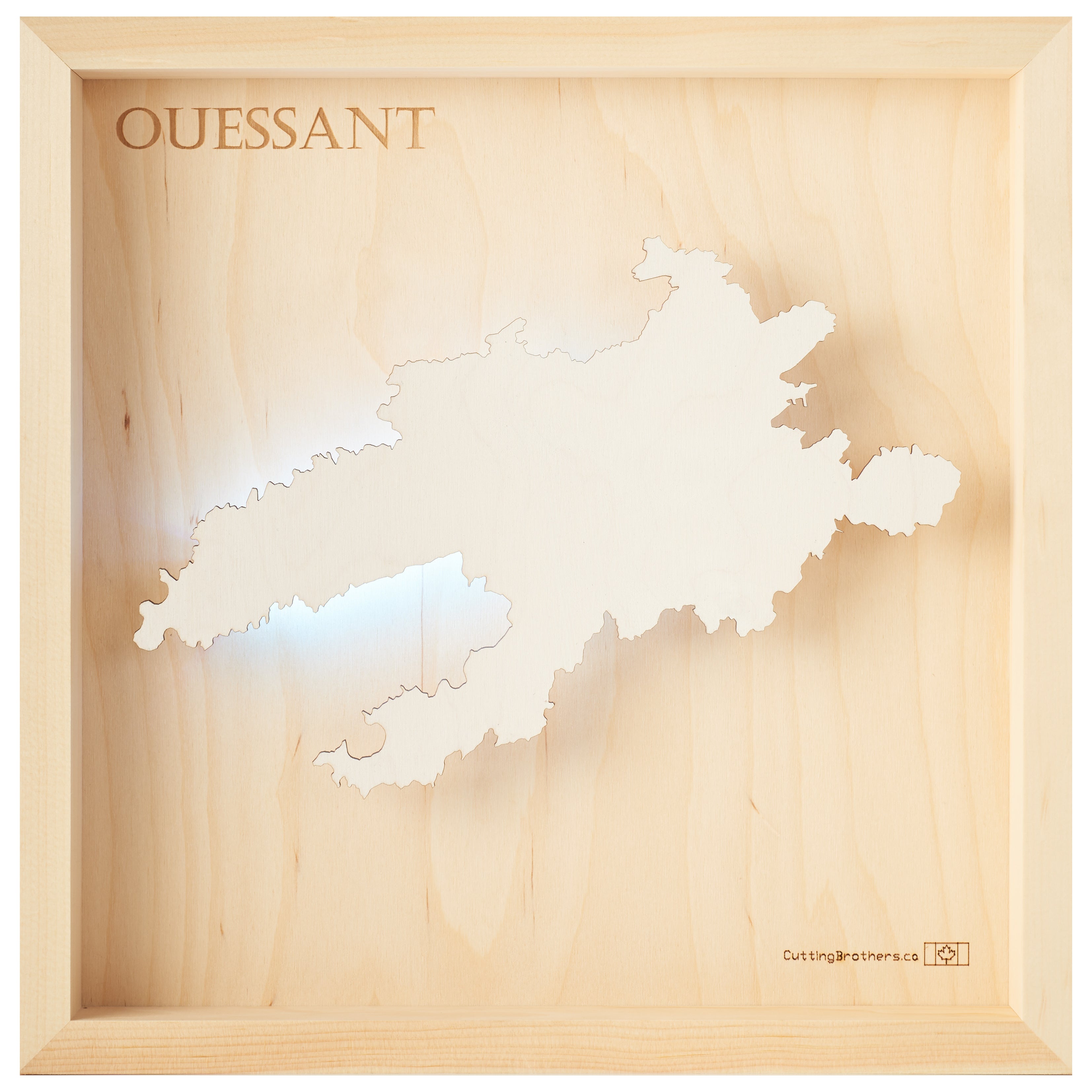 QUESSANT -  3D Holz INSEL LICHT KARTE (LED) - ab Ende November 2025 lieferbar