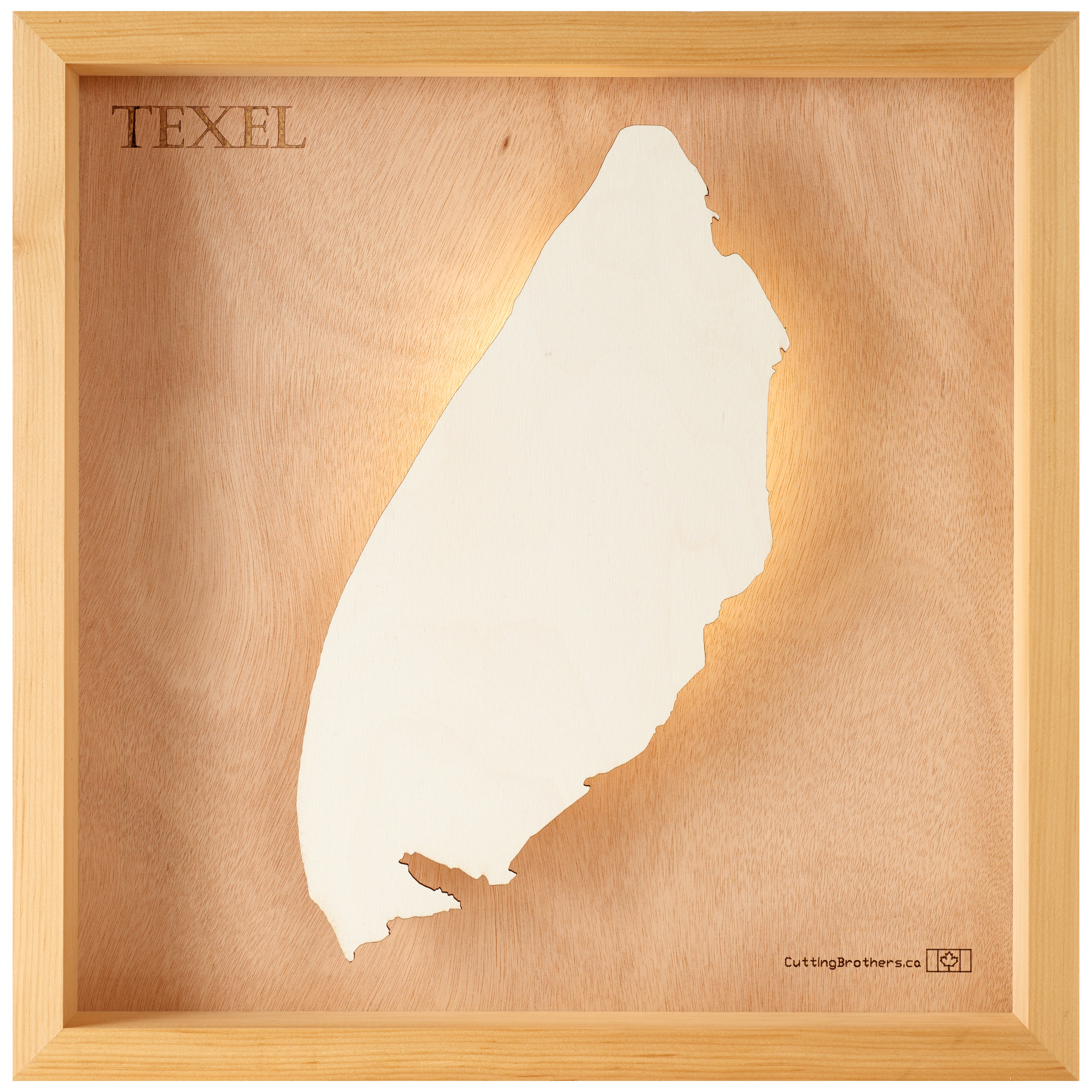 TEXEL 3D Holz INSEL LICHT KARTE (LED)