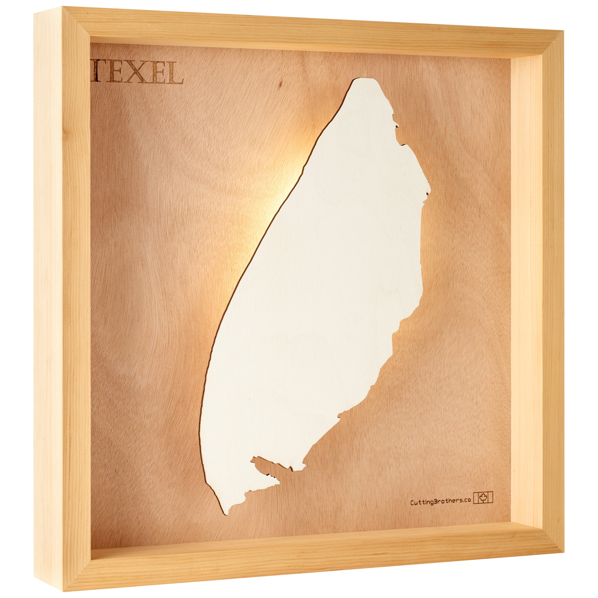 TEXEL 3D Holz INSEL LICHT KARTE (LED)