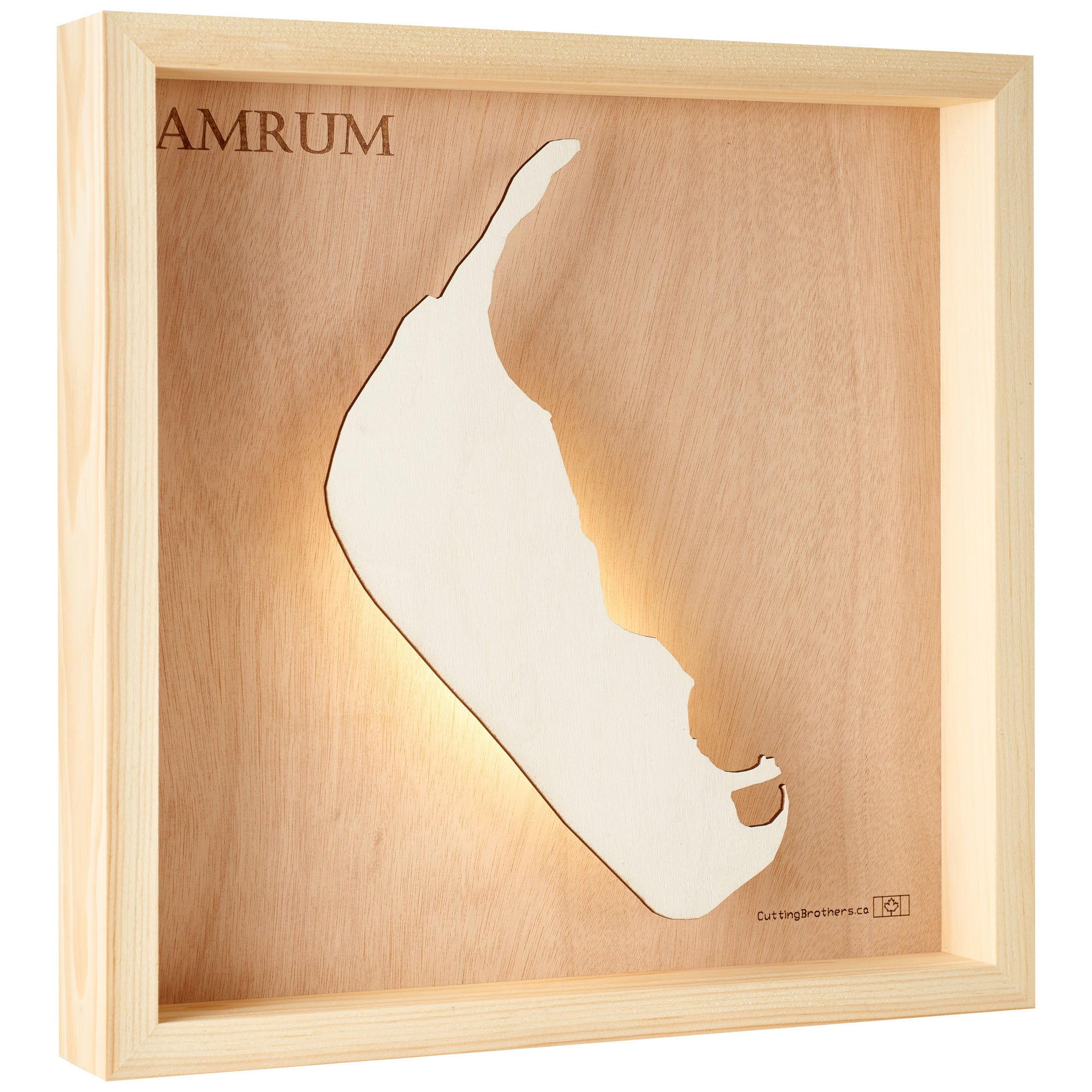 AMRUM 3D wooden wall map - version S