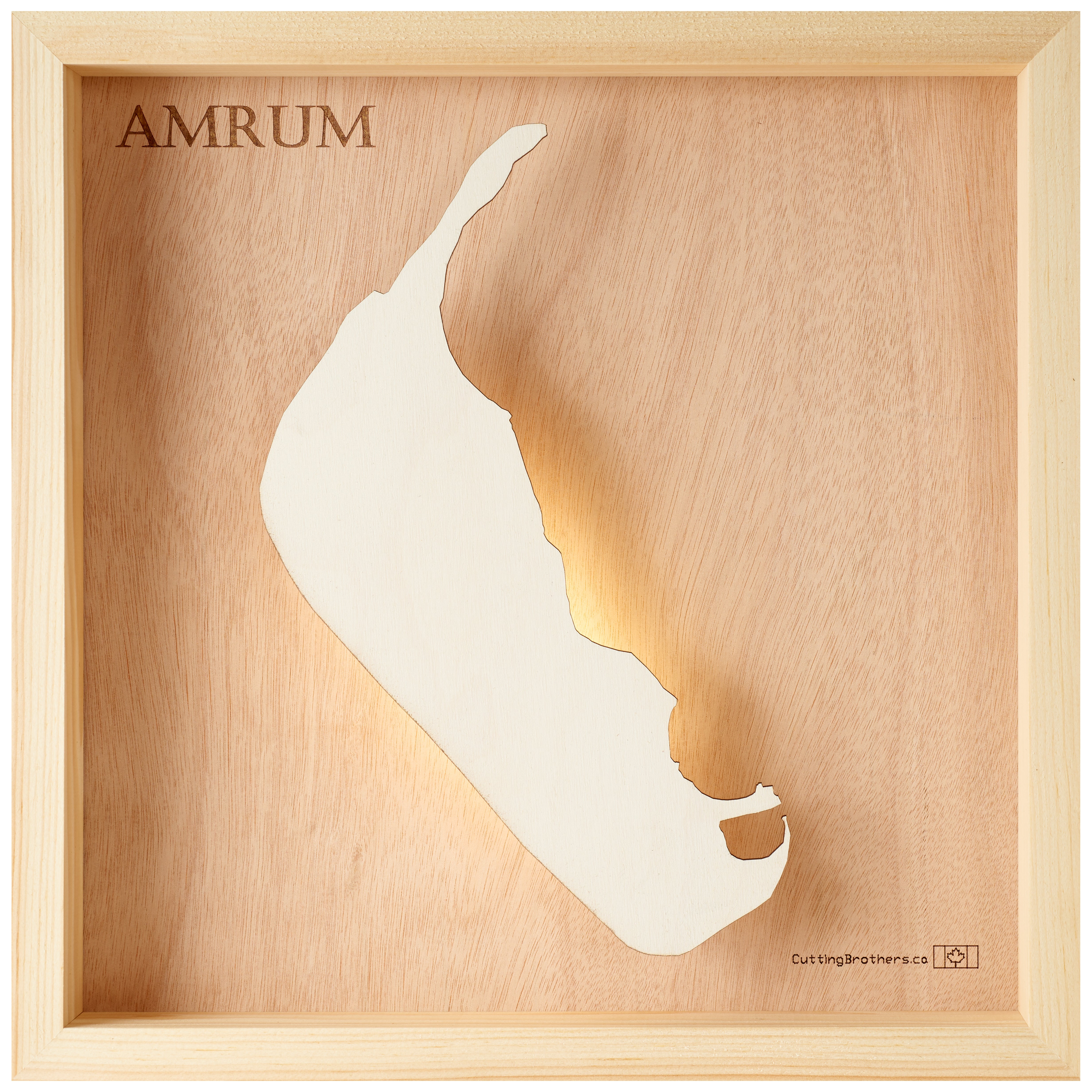 AMRUM 3D wooden wall map - version S
