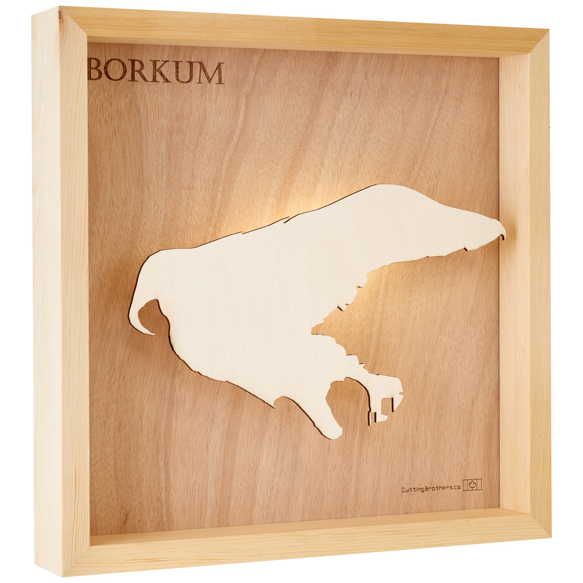 AMRUM 3D wooden wall map - version S