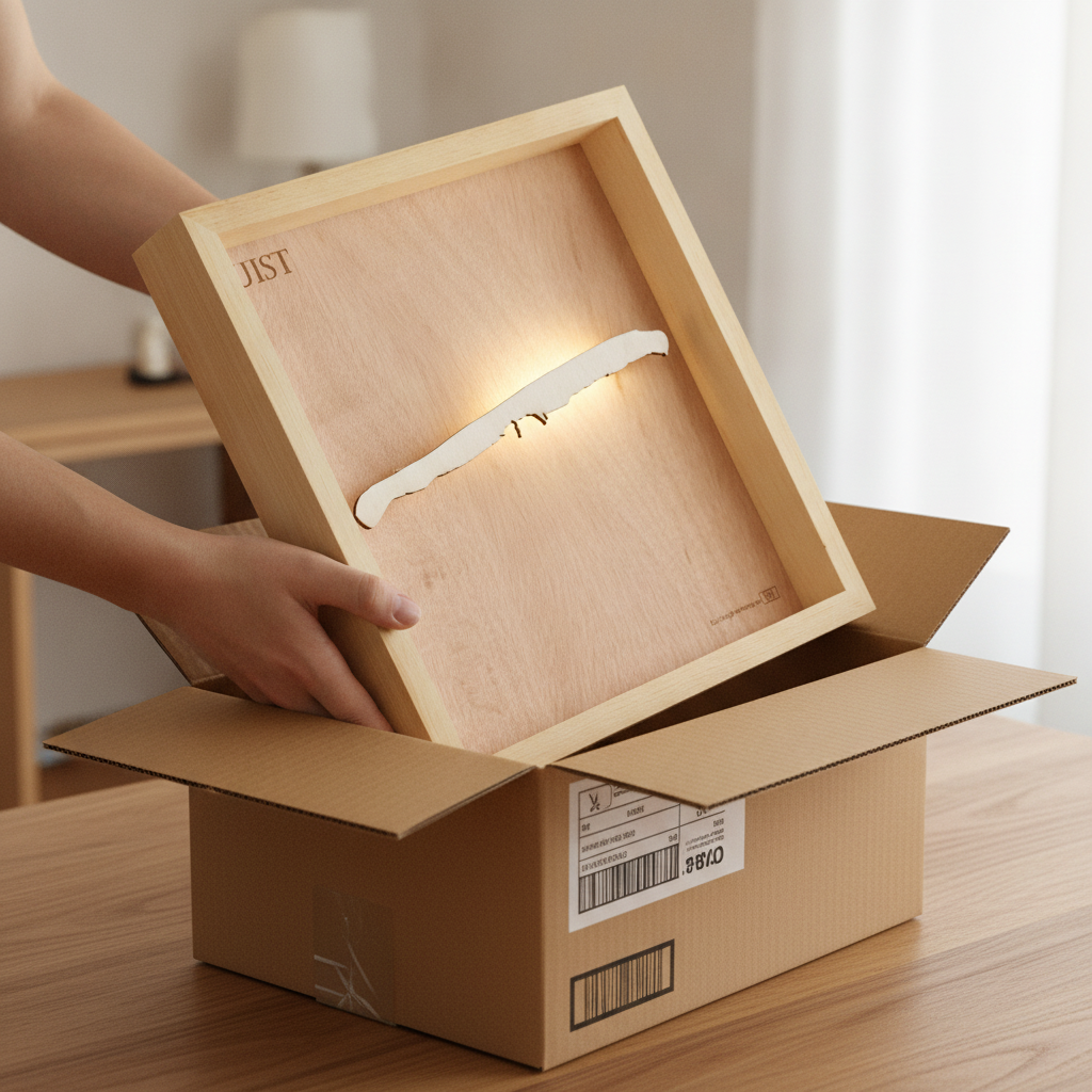 JUIST 3D Holz INSEL LICHT KARTE (LED)