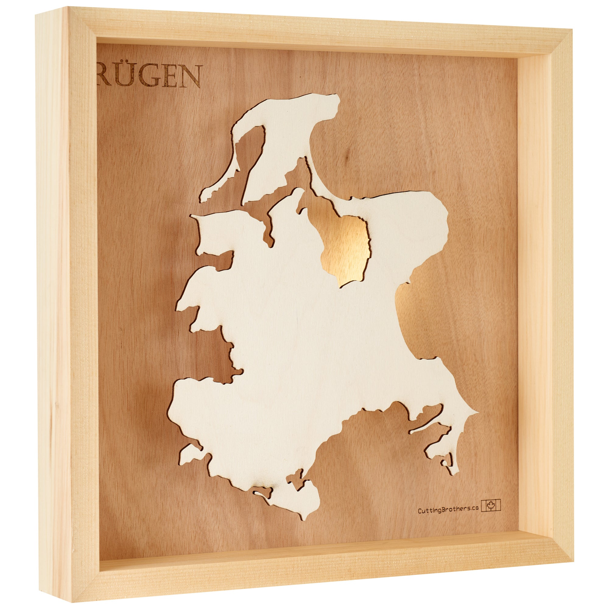 AMRUM 3D wooden wall map - version S