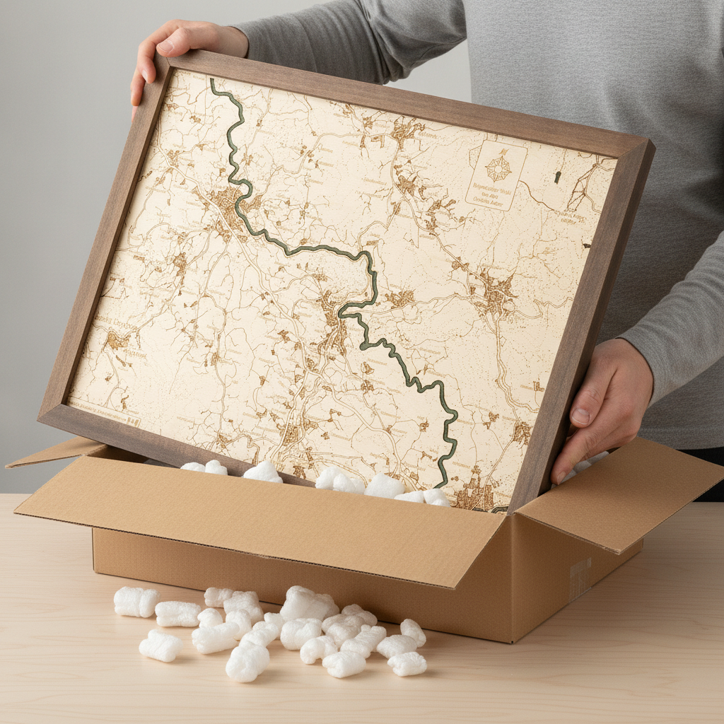 GROßER ARBER-ST.ENGLMAR-BAYERISCHER WALD 3D Holz Wandkarte - Version S