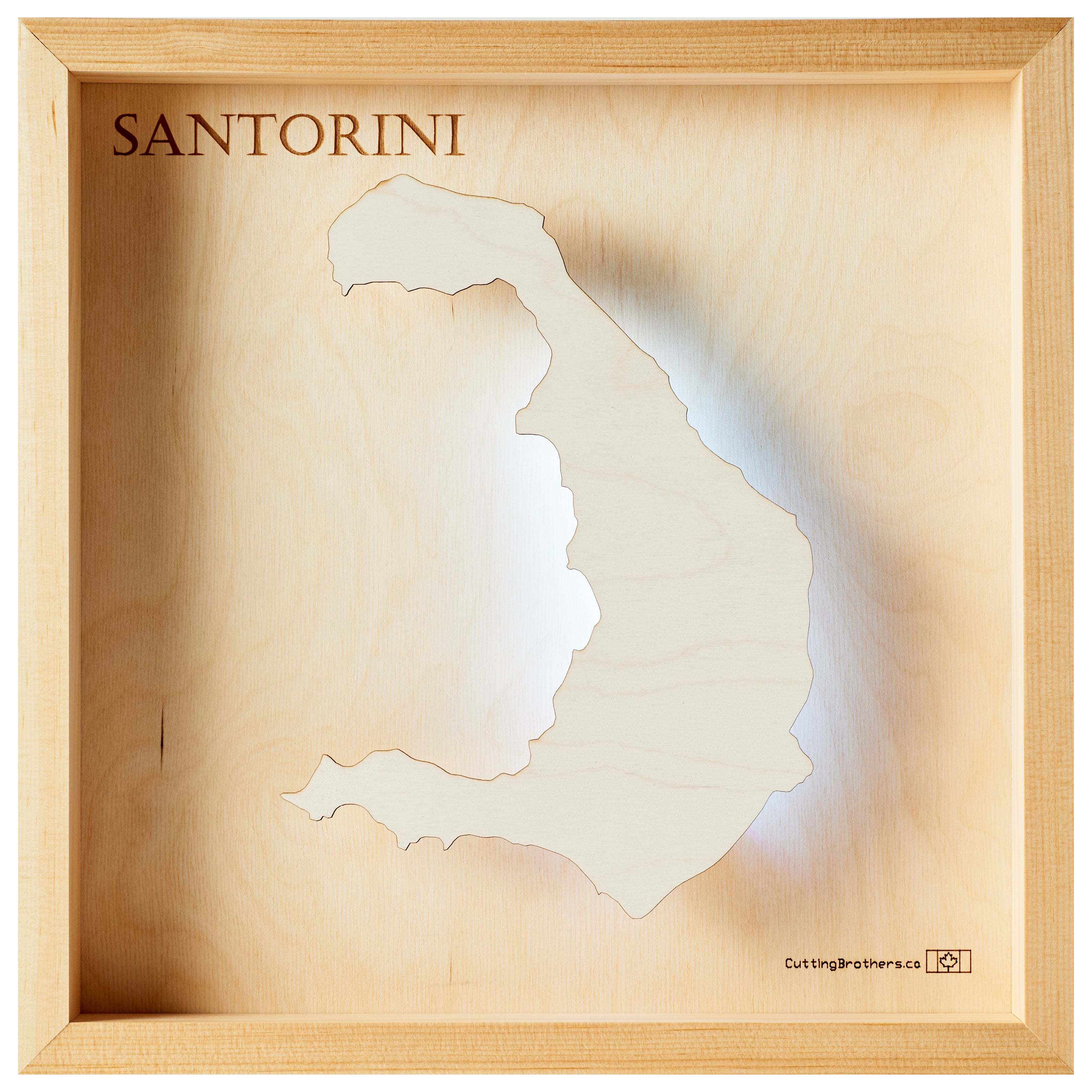 AMELAND 3D Wooden Wall Map - Version S 