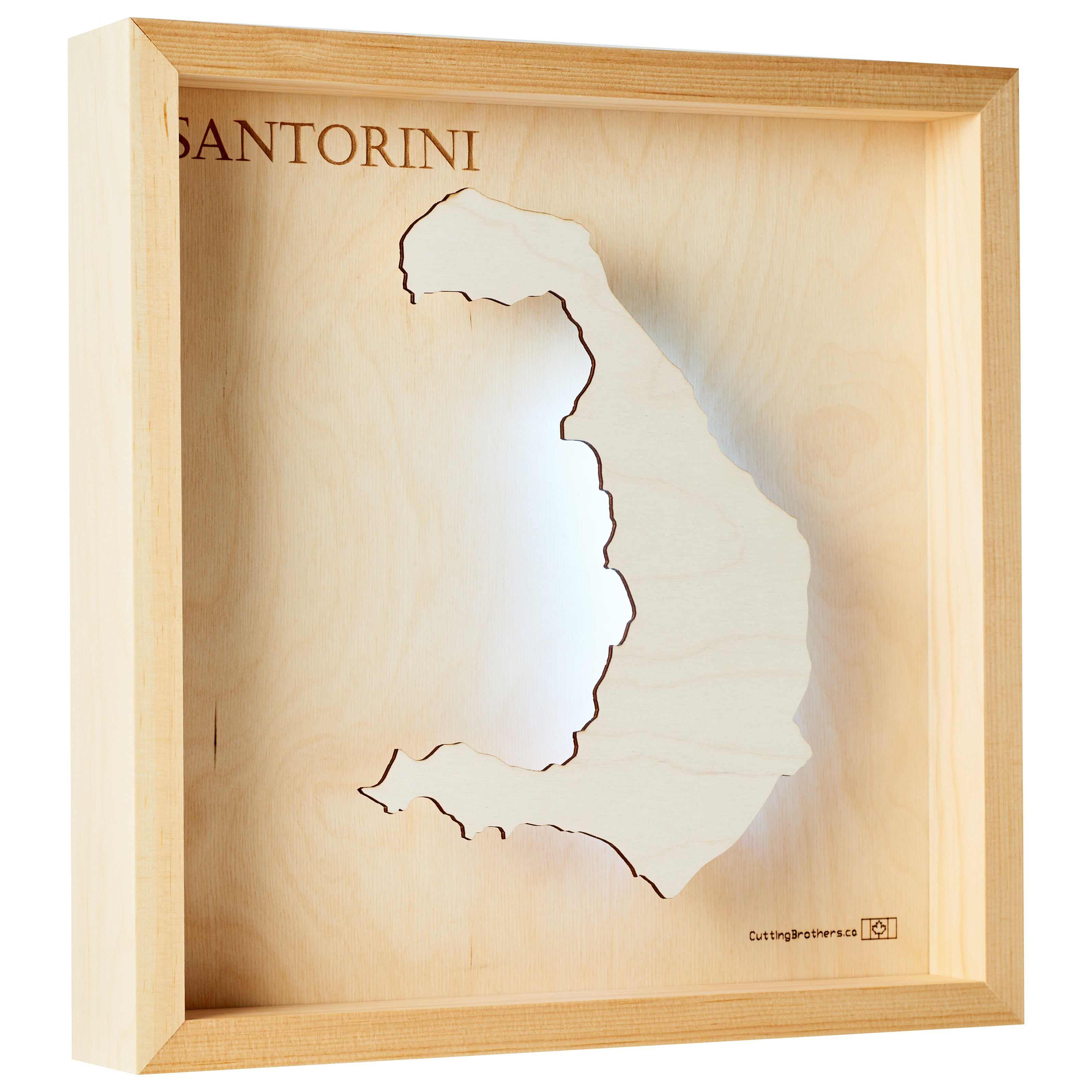 AMELAND 3D Wooden Wall Map - Version S 