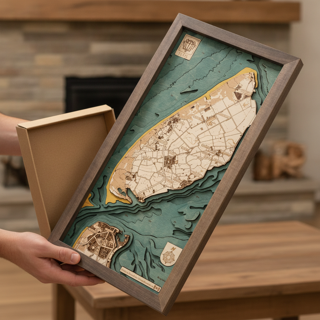 TEXEL 3D Holz Wandkarte - Version S