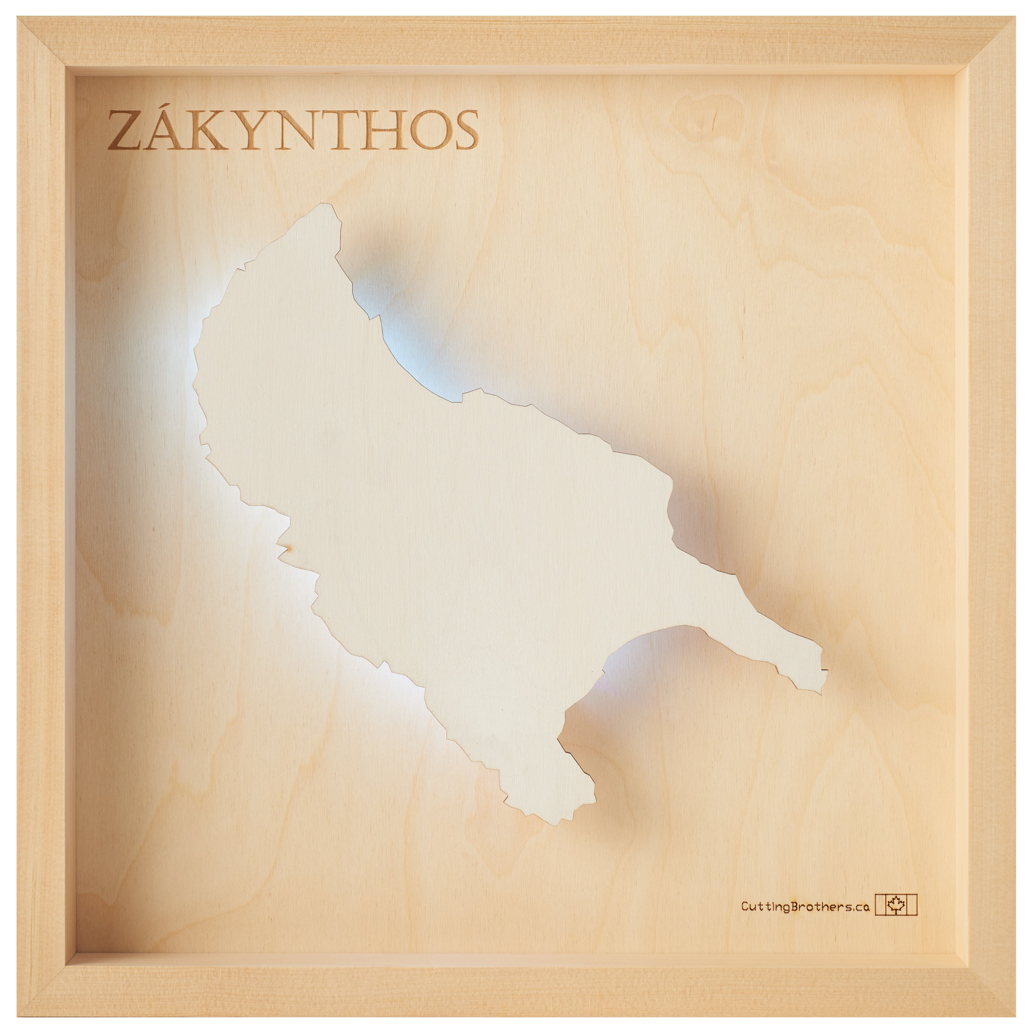 AMELAND 3D Wooden Wall Map - Version S 